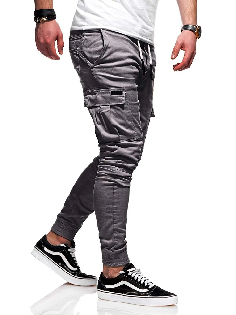 2020 Men's Streetwear Cargo Jogger Pants with Multi-Pockets