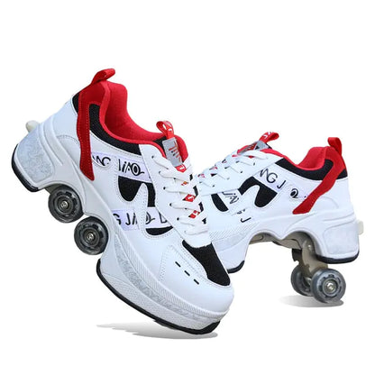 Casual Sneakers Walk Roller Skates