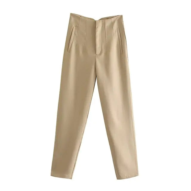 Chic Office Lady Straight Pants