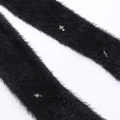 Universal Most Sacred Fuzzy Cross Charm Pants