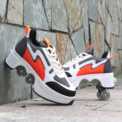 Casual Sneakers Walk Roller Skates