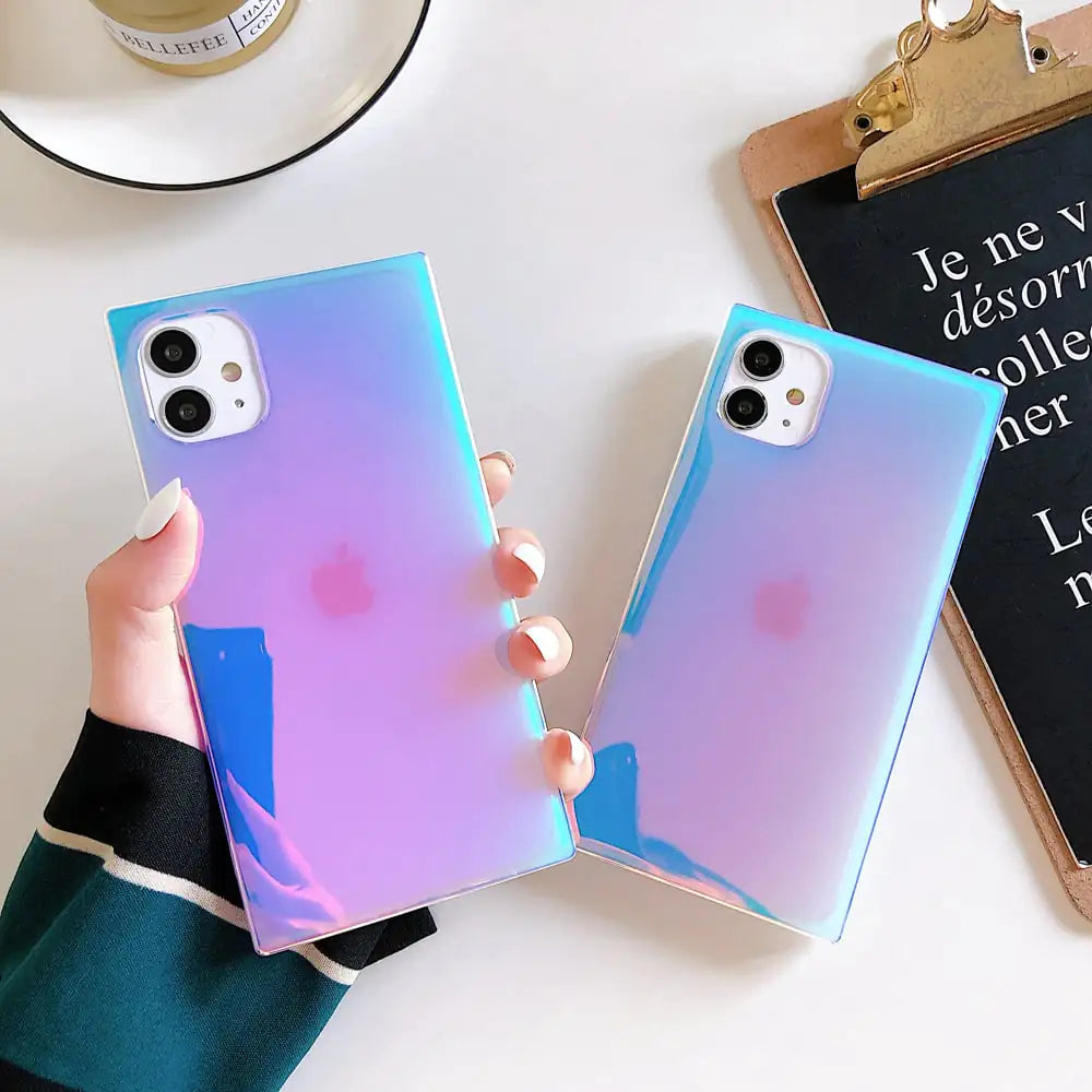 Compatible Purple Laser Phone Case for iPhone Models