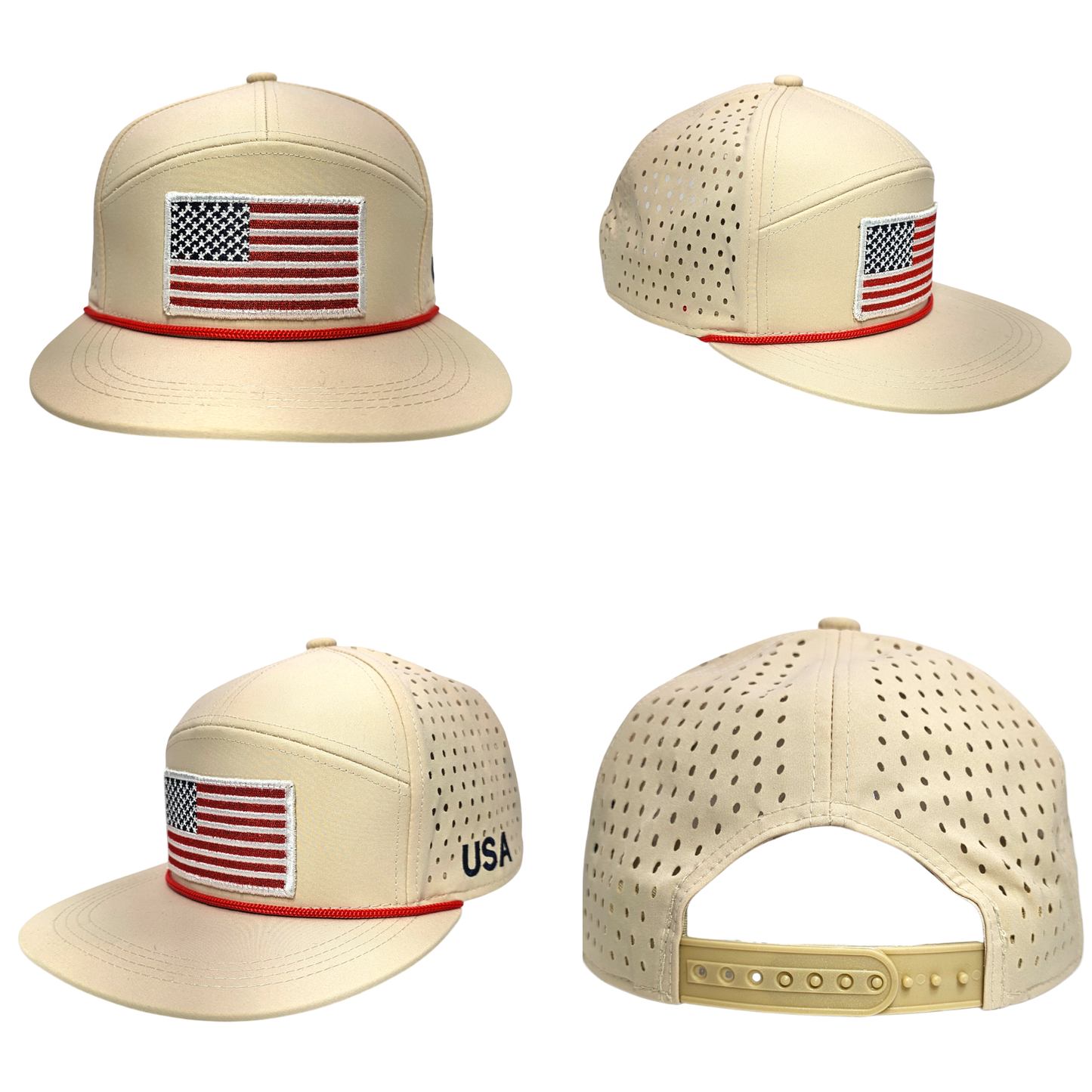 Premium USA Mesh Cap Flat-Bill Snapback