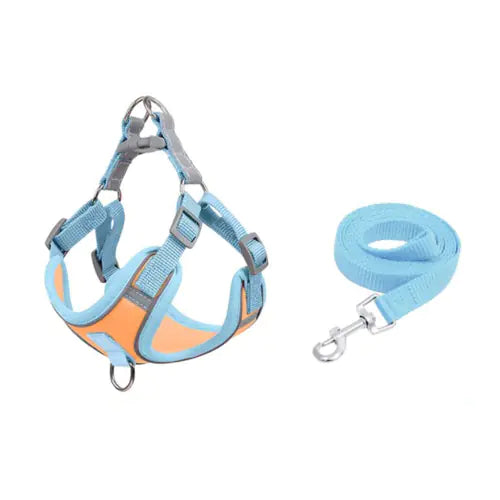 Reflective Anti-Breakaway Vest with Dog Leash for Medium Dogs