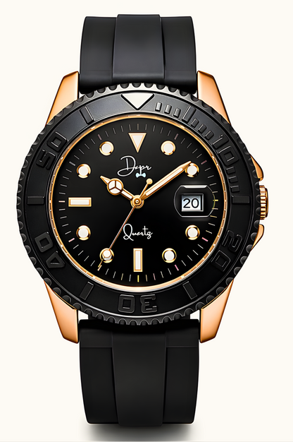 Minimalist Quartz Watch - The Dark Night Rose Gold Edition