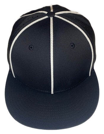 Richardson Ignite LITE R-Flex Referee Football/Lacrosse Officials Hat - Black w/White Piping