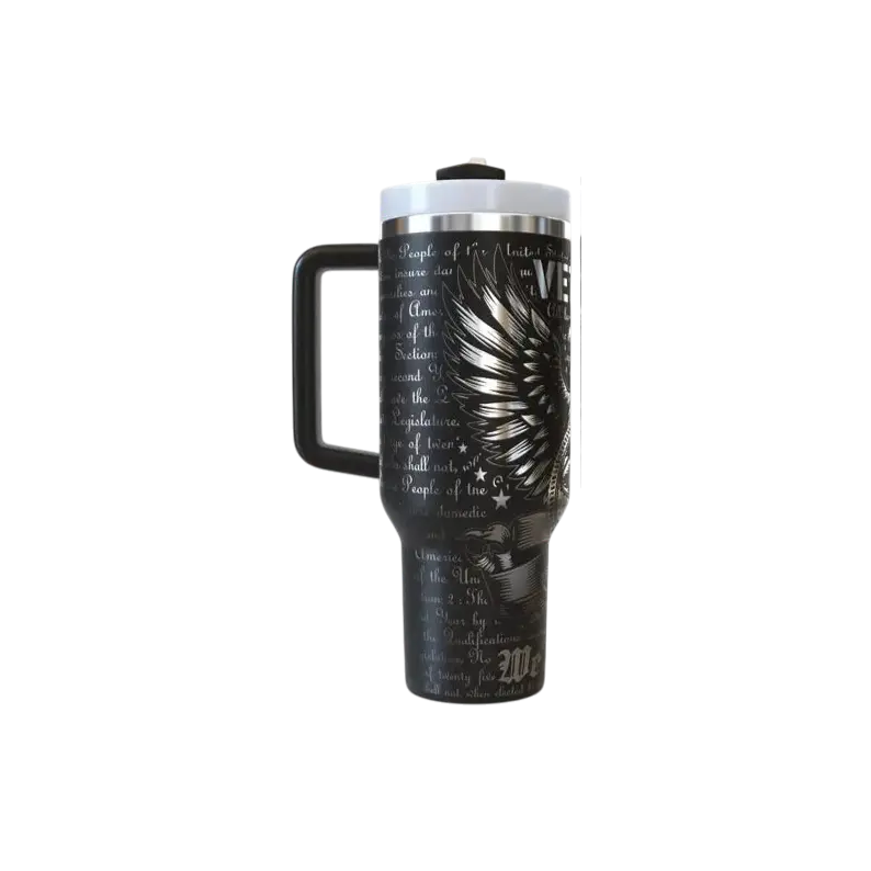 Veteran Tribute – “We the People” 40oz Tumbler with Handle