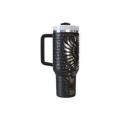 Veteran Tribute – “We the People” 40oz Tumbler with Handle