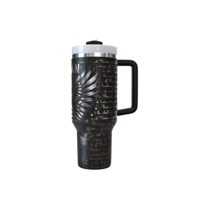Veteran Tribute – “We the People” 40oz Tumbler with Handle