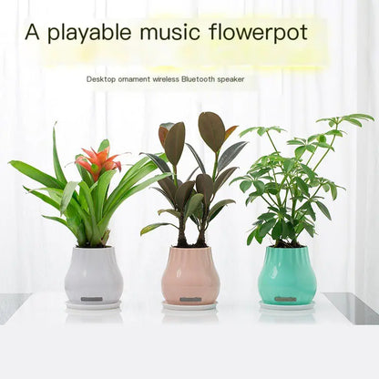 Smart Music Flower Pot with Bluetooth Speaker and Lights