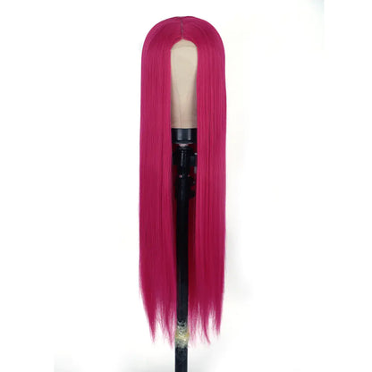 Front Lace Long Straight Hair Synthetic Wig