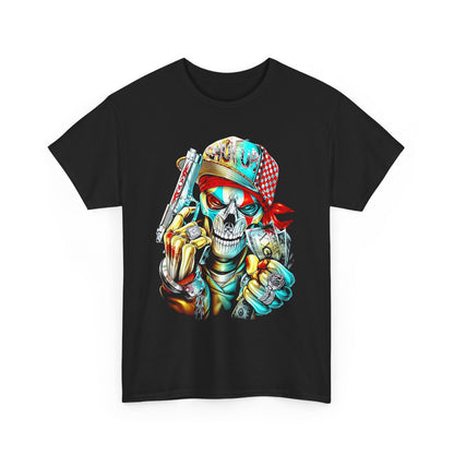 Skull Money Streetwear Graphic T-Shirt – Urban Gangster Style Tee