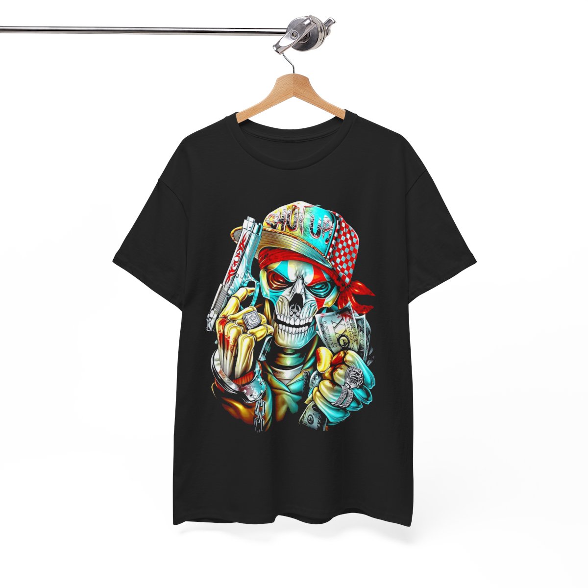 Skull Money Streetwear Graphic T-Shirt – Urban Gangster Style Tee