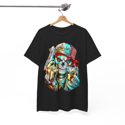 Skull Money Streetwear Graphic T-Shirt – Urban Gangster Style Tee