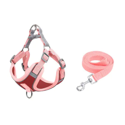 Reflective Anti-Breakaway Vest with Dog Leash for Medium Dogs