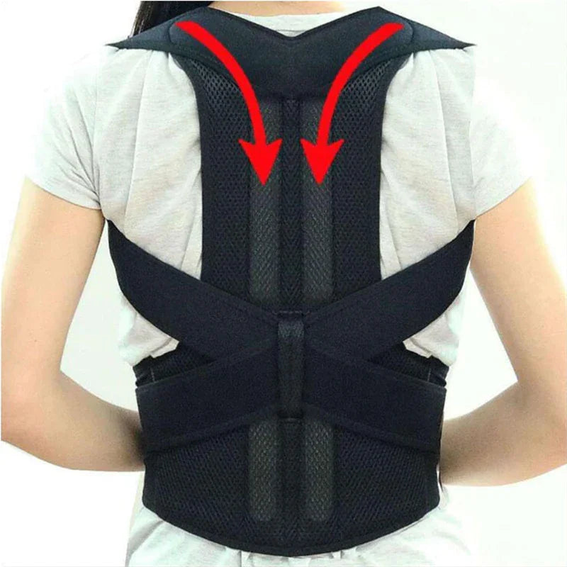 Adjustable Posture Corrector Low Back Support Shoulder Brace Belt For Men Women