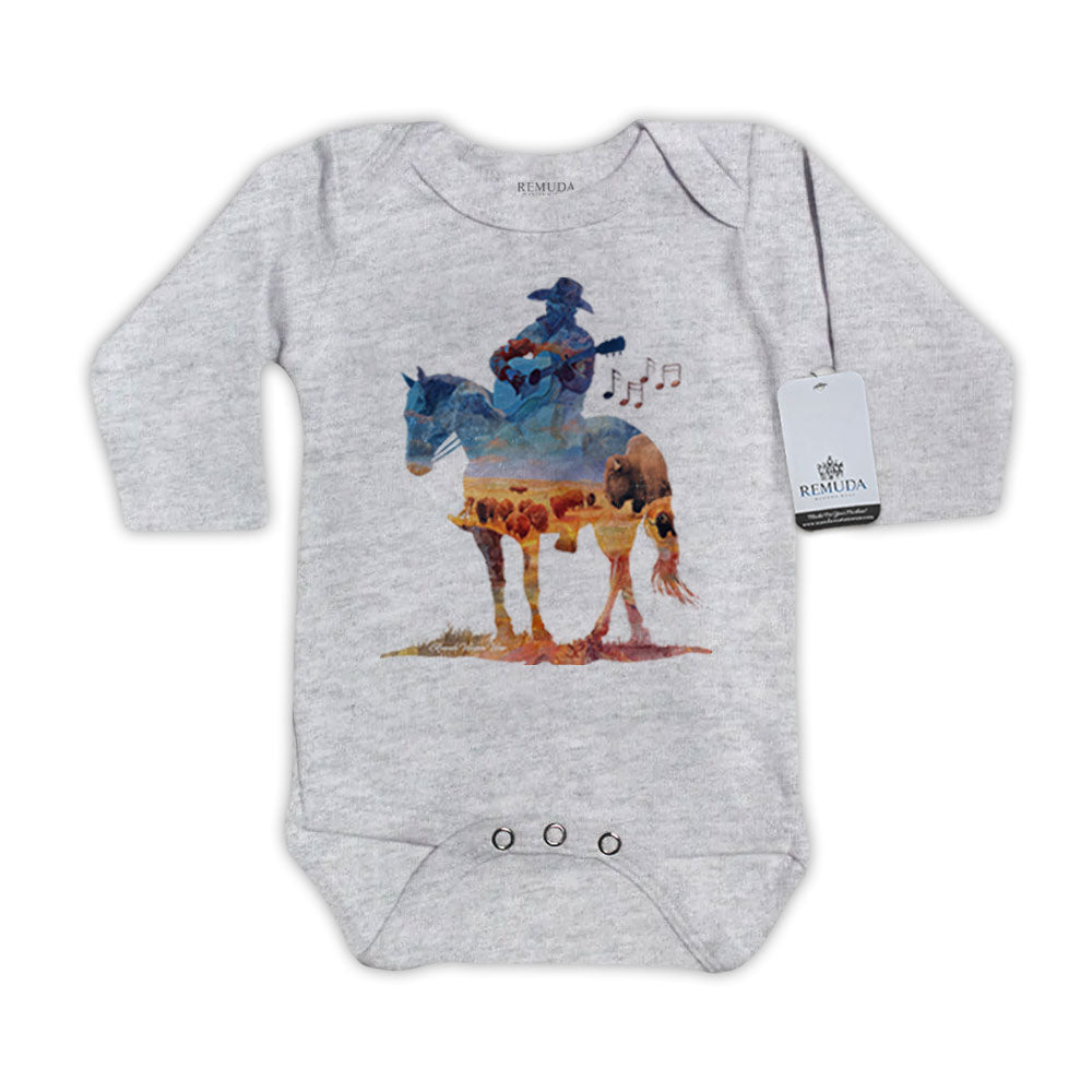 Where The Buffalo Roam - Infant One Piece Western Romper
