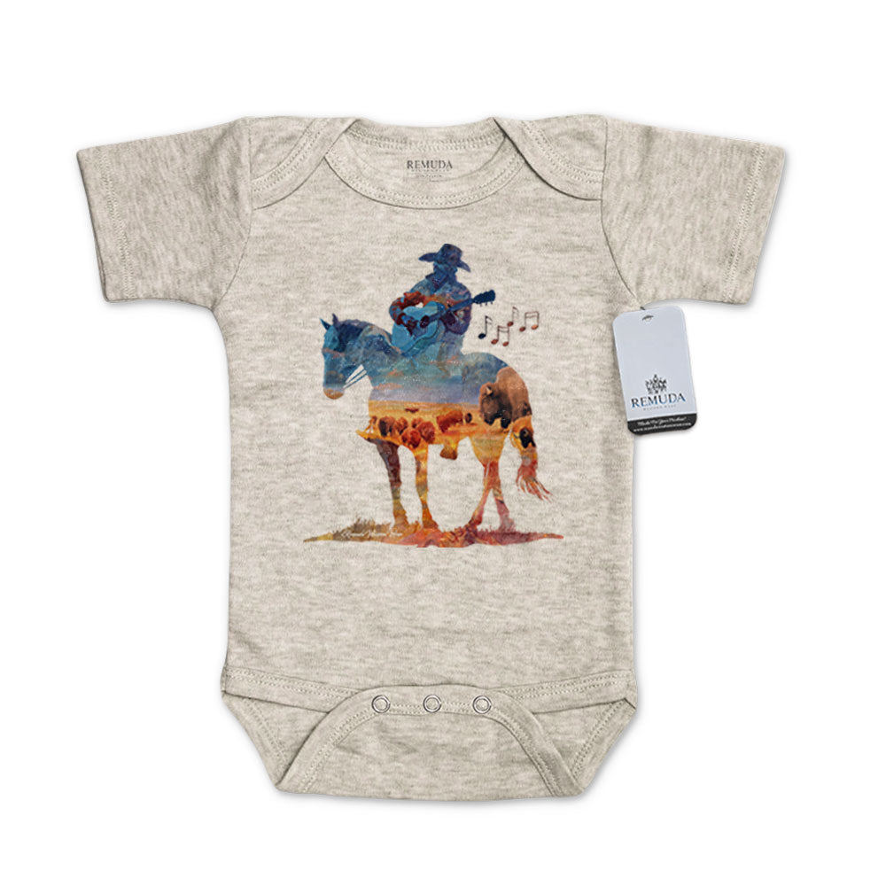 Where The Buffalo Roam - Infant One Piece Western Romper