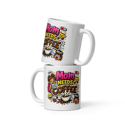 Funny Mom Needs Coffee Mug 11oz | Gift for Mother's Day