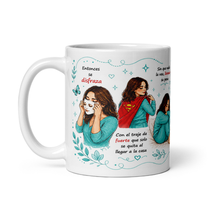 Taza Inspiradora para Mujeres Fuertes – Mug Motivacional y Emotivo para Café | Regalo Especial para Mujer