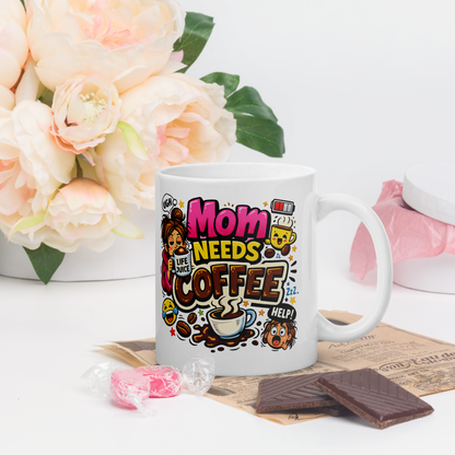 Funny Mom Needs Coffee Mug 11oz | Gift for Mother's Day