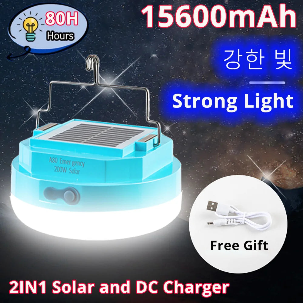 USB Rechargeable Solar Camping Lantern - Waterproof Light
