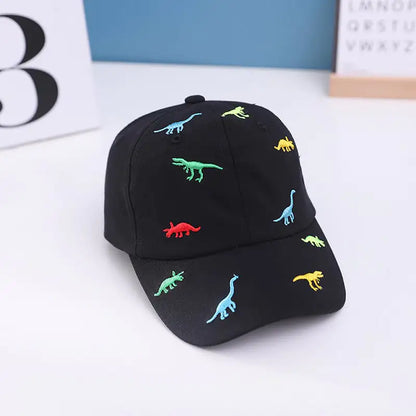 Colorful Children's Baseball Hats with Dinosaur Design