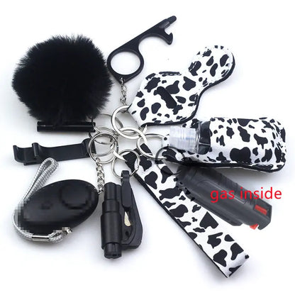 11pcs Self-Defence Keychain Set Multi-Function Keyring